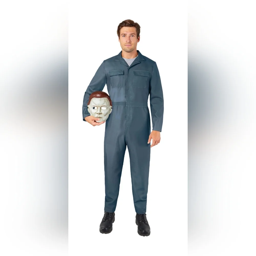 Halloween II Michael Myers 2 Piece Costume And Mask Mens Size Medium NWOT